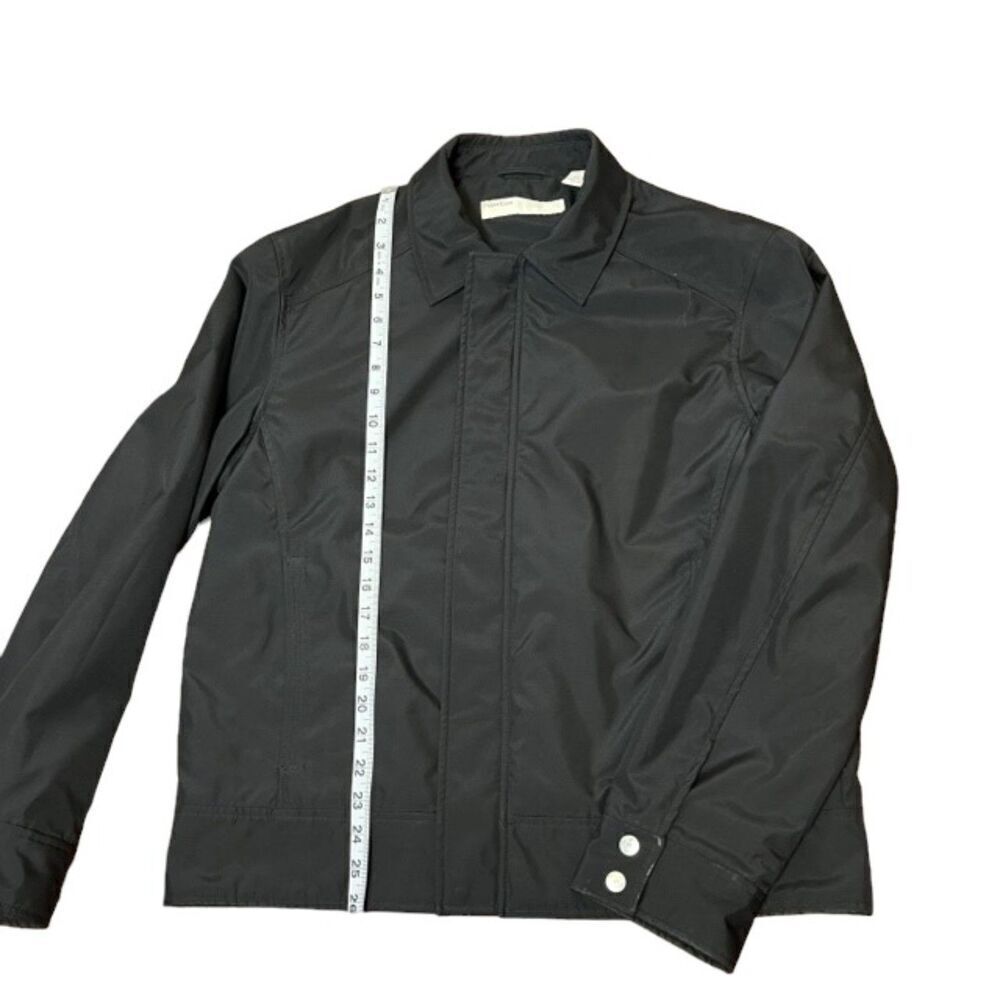 Perry Ellis Men's Black Jacket Zip+ Snap Size‎ Medium Poly Bomber - Picture 2 of 12